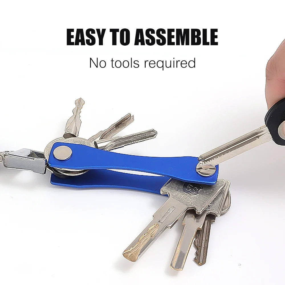 Smart key chain Mini Key Organizer Compact Key Wallet Aluminum - Image 4