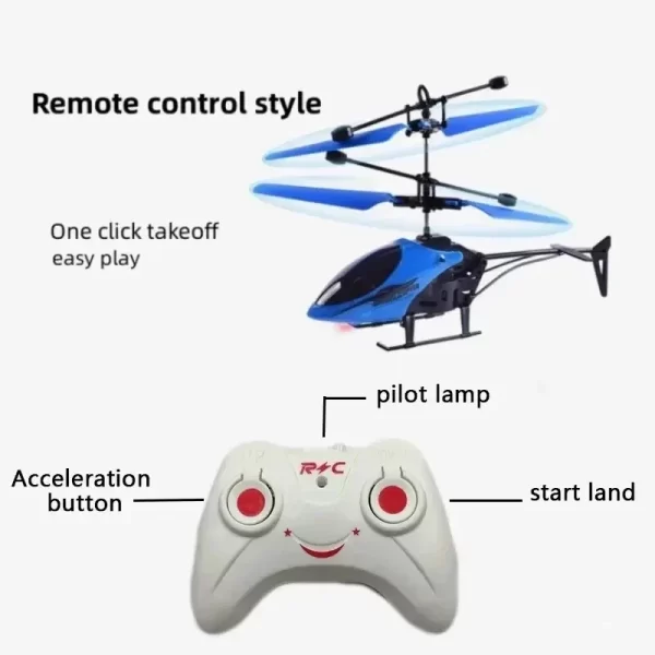 Rechargeable Mini RC Drone Remote Safe Fall-resistant RC Helicopters Drone(No remote control battery) - Image 5