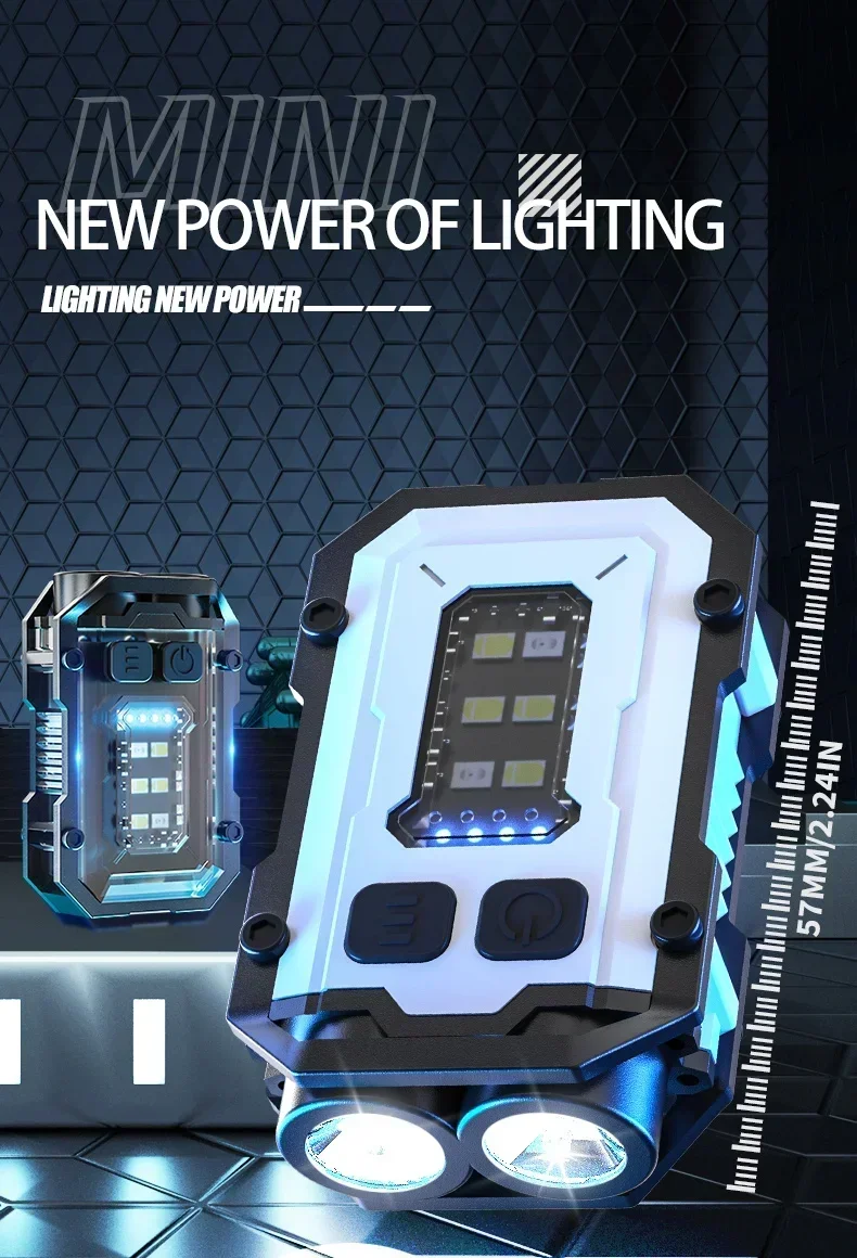 XIWANGFIRE Super Bright Pocket Torch Light LED Multifunctional Linterna Magnetic COB EDC Mini Keychain Flashlight Rechargeable - Image 13