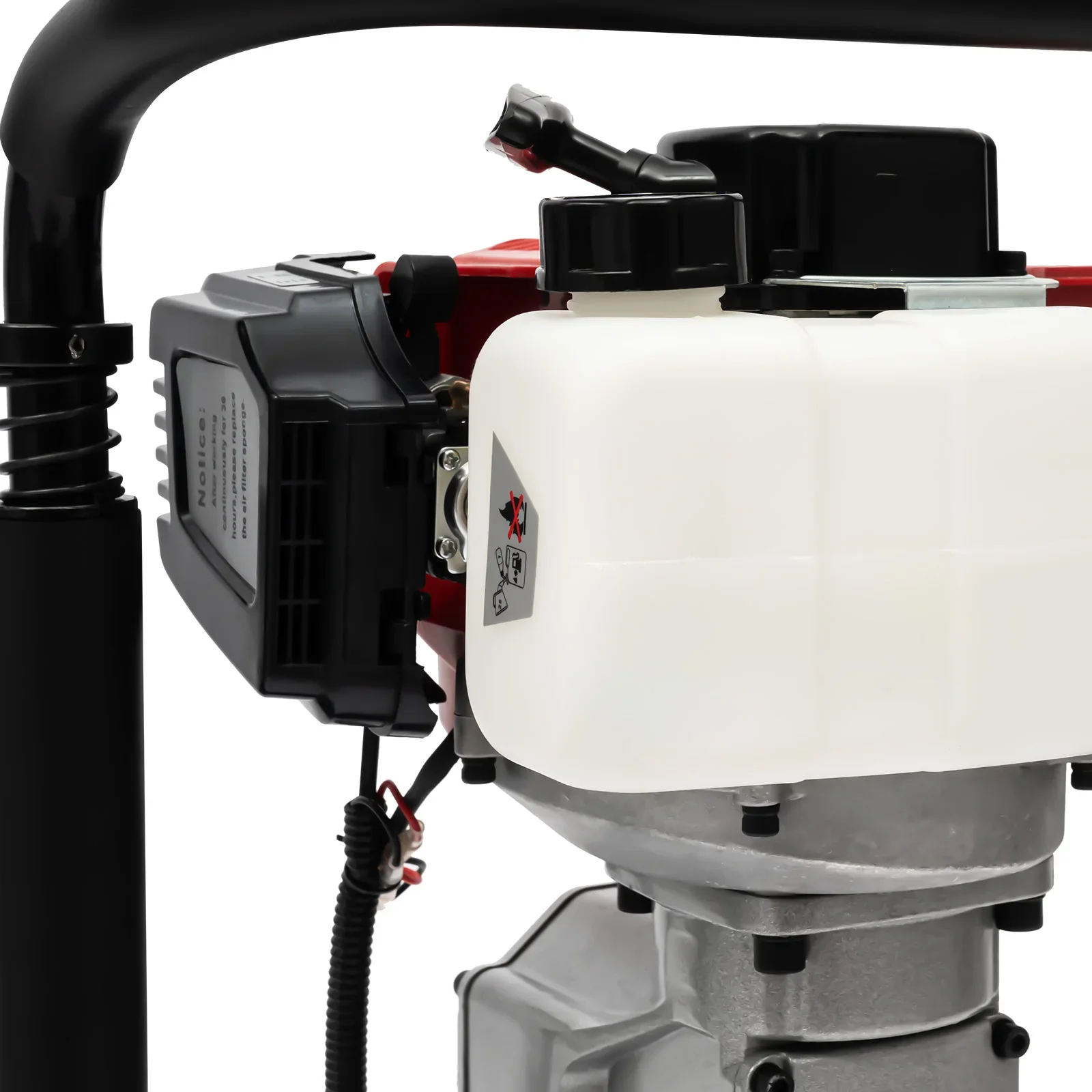 1900W 2-stroke gasoline pile driver Gardens Air Cooling 52CC, Single-cylinder 6500RPM socket ground auger 55-70mm - Image 4