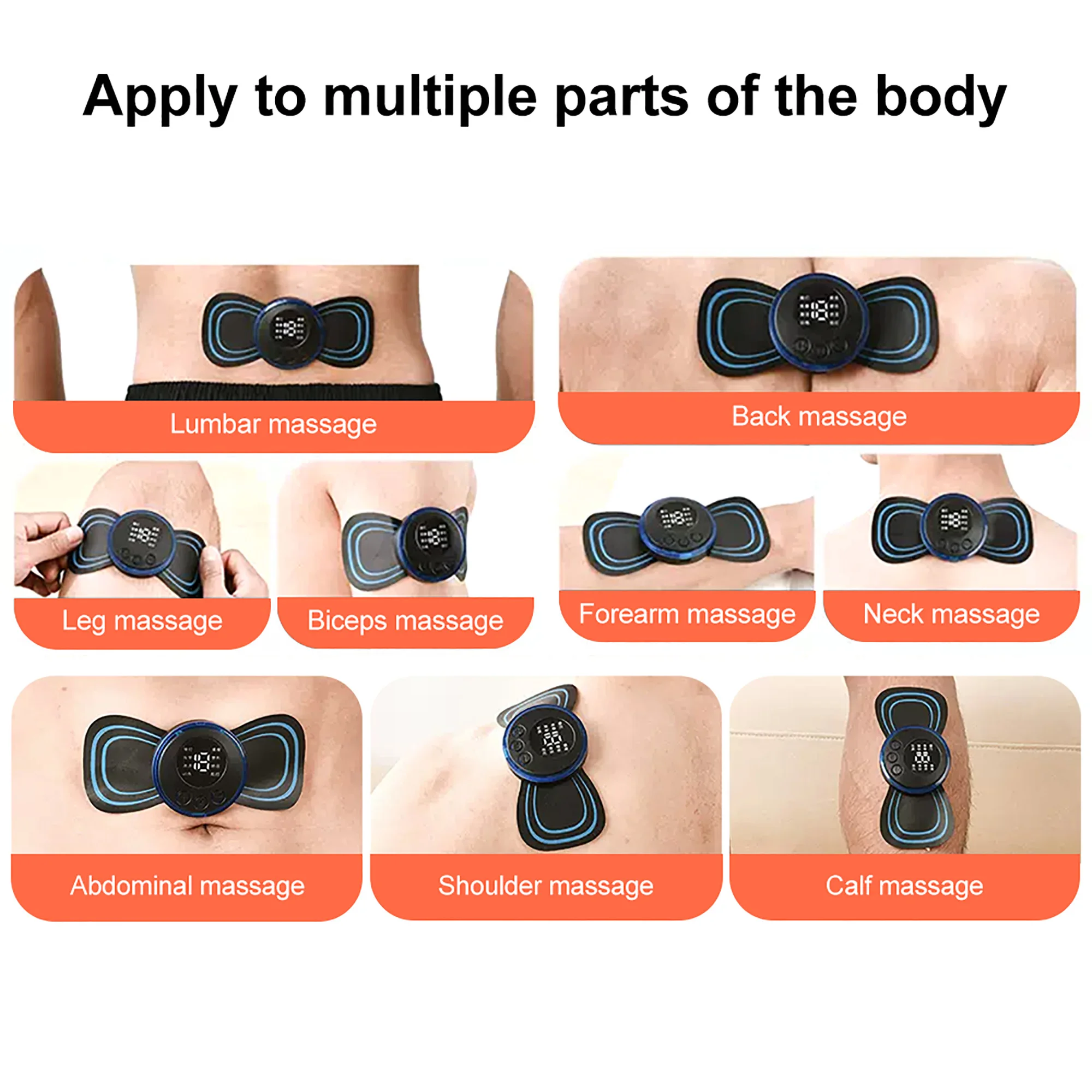 Neck Massager Mini Electric Neck Massage EMS Cervical Back Vertebra Massage Patch 8 Modes - Image 16