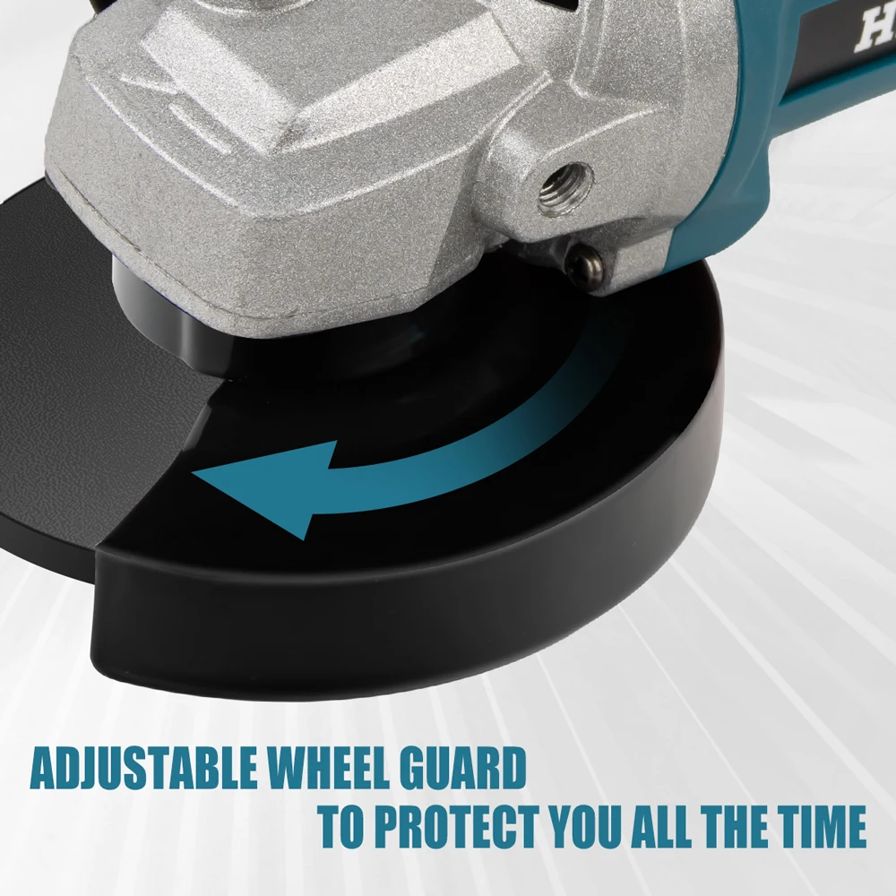 HILDA 21V Brushless Angle Grinder Brushless Polishing Machine Handheld Rechargeable Electric Power Tools for Makita Battery - Image 4