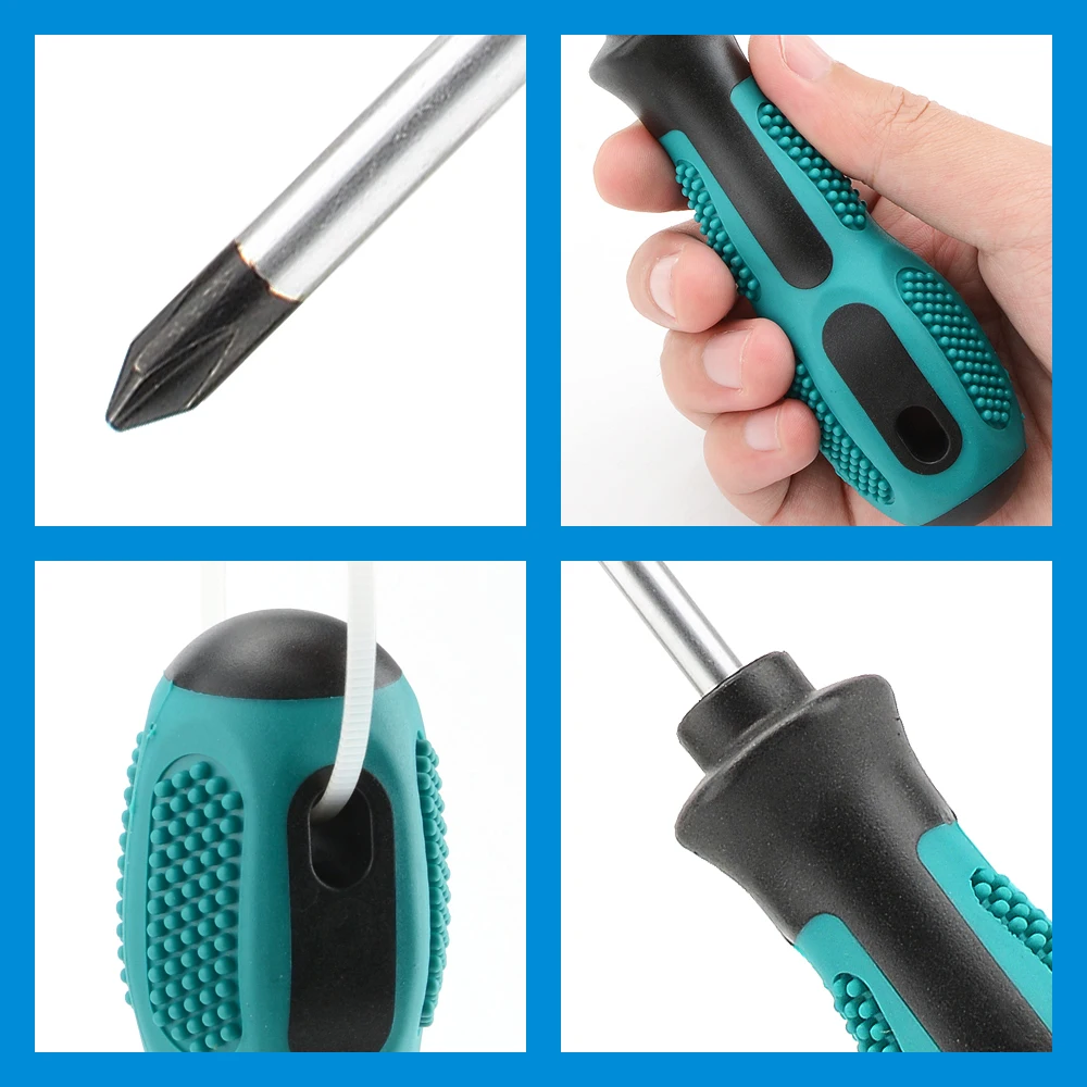 9/6Pcs Magnetic Screwdriver Set Heavy Duty Manual Cross Head Screwdriver Metric Flat Head Screwdriver - Image 11