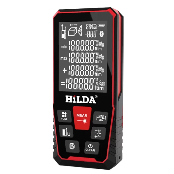 Building Measure Ruler Portable Range Test Finder Backlit LCD Distance Measure Tool Ft/in/Ft/Ft+in - Image 12