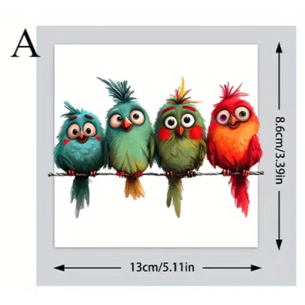 1PC Funny Bird Creative Glass Window Decorative Stickers for Windows Glass Wall Mirror - Image 9