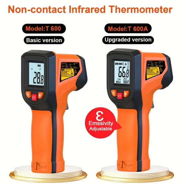 NJTY T600T600A Laser Temperature Gun Infrared Thermometer Sensor Handheld Non-contact IR LCD - Image 12