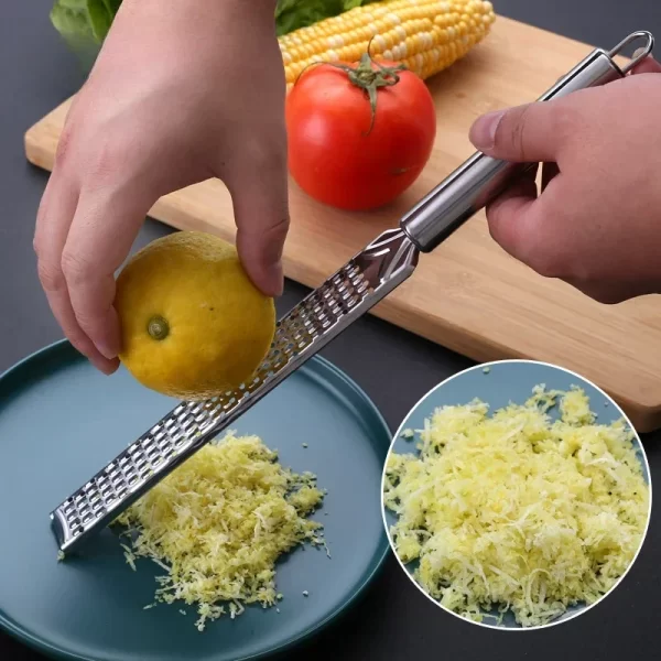Handheld Cheese Grinder Stainless Steel Garlic Grater Vegetable Fruit Grinder Lemon Zester Citrus Ginger - Image 2