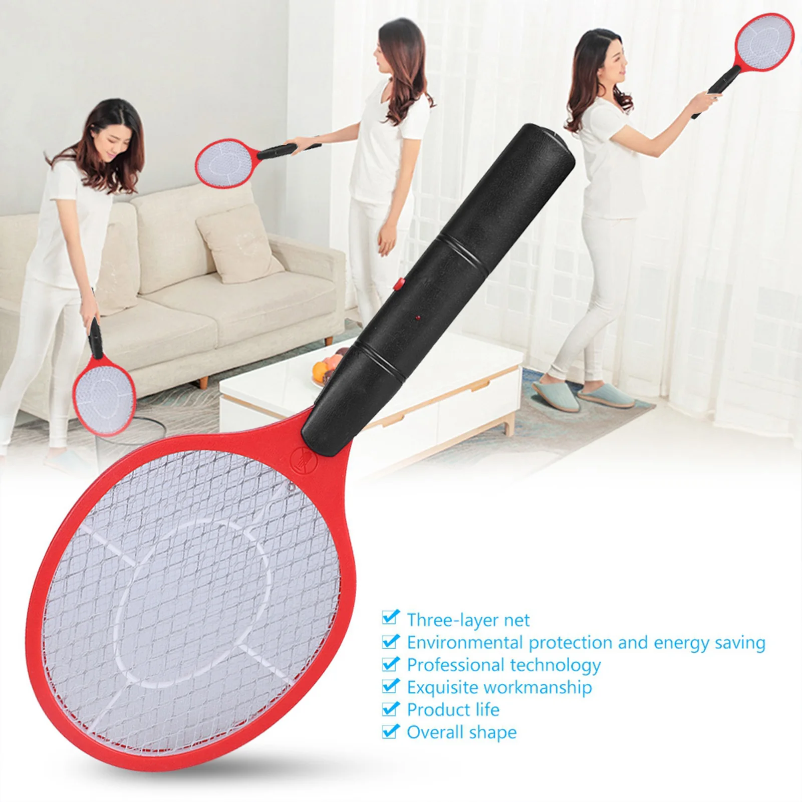 Electric Mosquito Swatter Cordless Battery Power Electric Fly Mosquito Swatter - Image 4