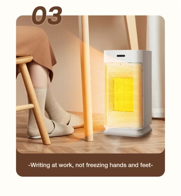 Portable PTC ceramic electric heater with multi-stage adjustment, silent, small household fan - Image 23
