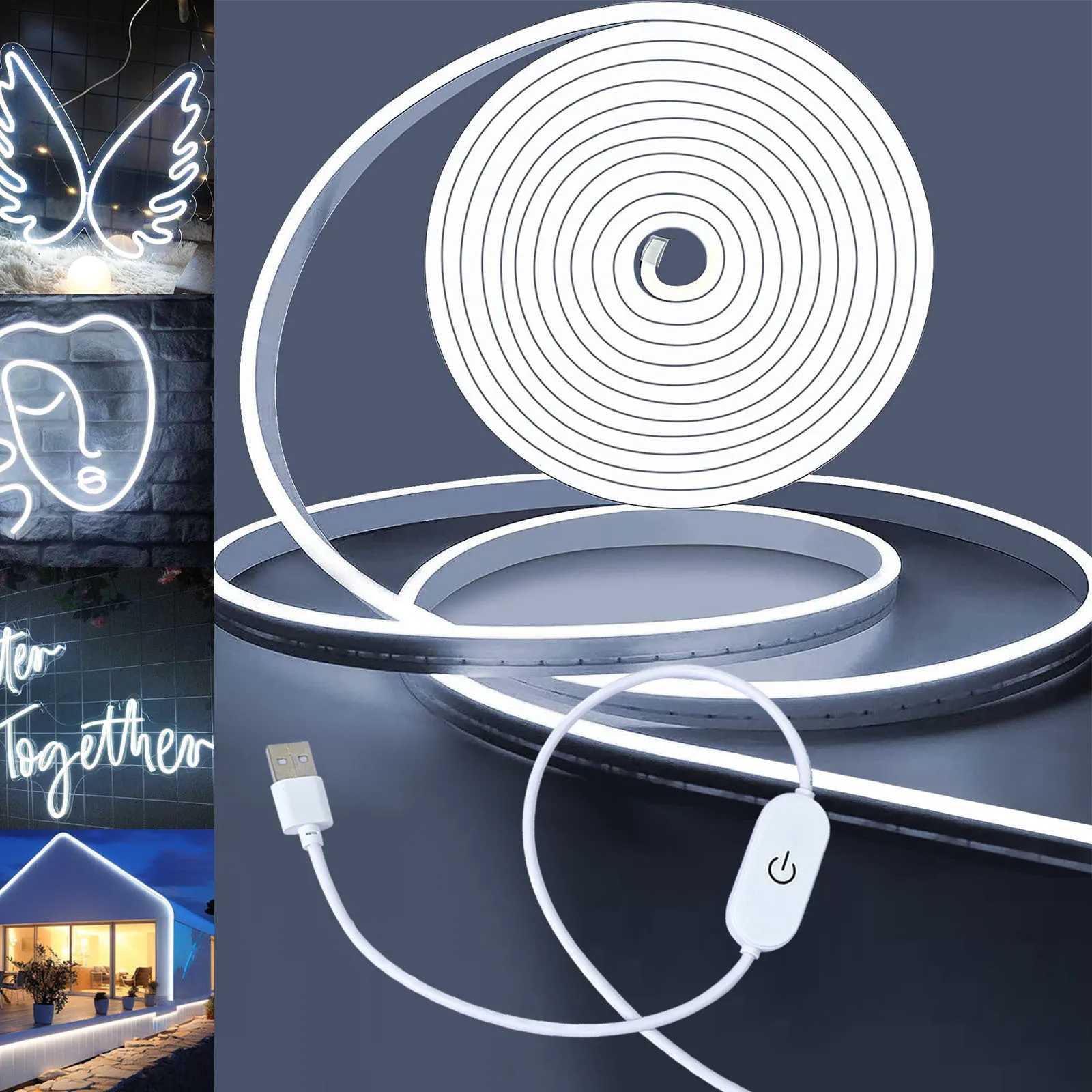 LED Strip Neon Light USB DC 5V Dimmable Touch Sensor Switch Flexible Silicone Neon Sign Tape Waterproof - Image 21