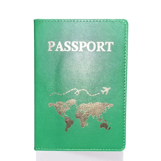 Lover The World Map Passport Cover Hot Stamping Simple Plane Women Men Travel Passport Case - Image 19
