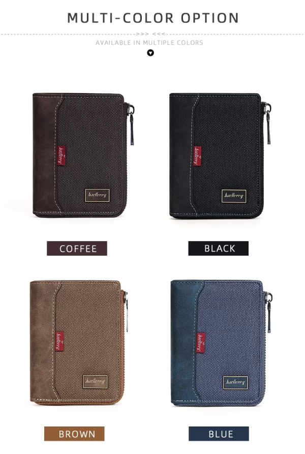 Baellerry RFID Simple Short Men Zipper Wallets Luxury Brand Card Holder Photo Holder Coin Pocket - Image 14