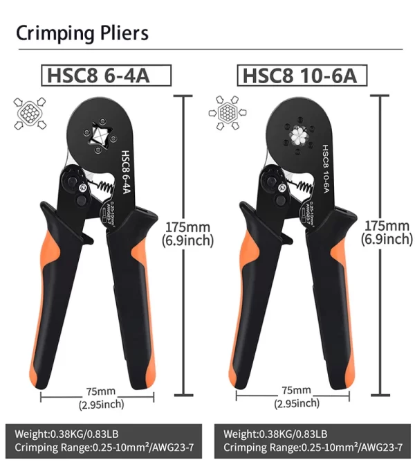 Crimping Pliers Ferrule Sleeves Tubular Terminal Tools HSC8 6-4 10-6 16-6 Wire Crimper Household Electrical Sets Terminal - Image 22