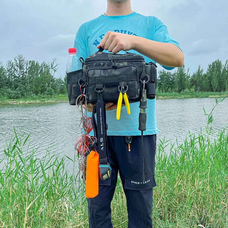 Multifunctional Fishing Tackle Shoulder Bag Storage Bag Portable Fishing Rod Holder - Image 15