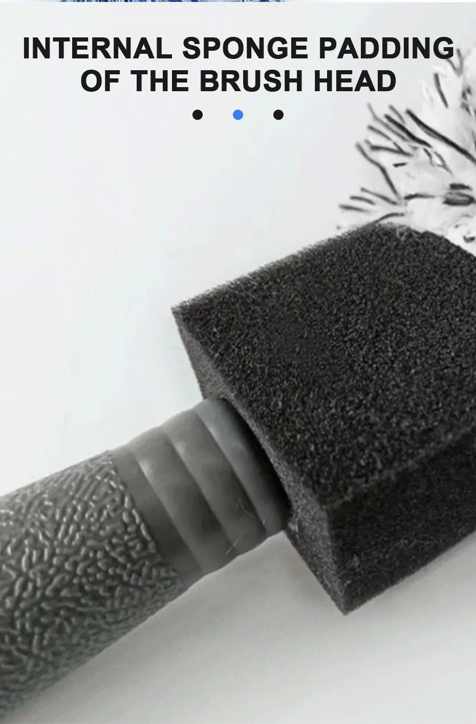SEAMETAL Plush Car Wheel Hub Brush Anti-Slip Plastic Handle Auto Wheel Tire Rim Brush Cleaning Tool Car Washing Accessories - Image 13