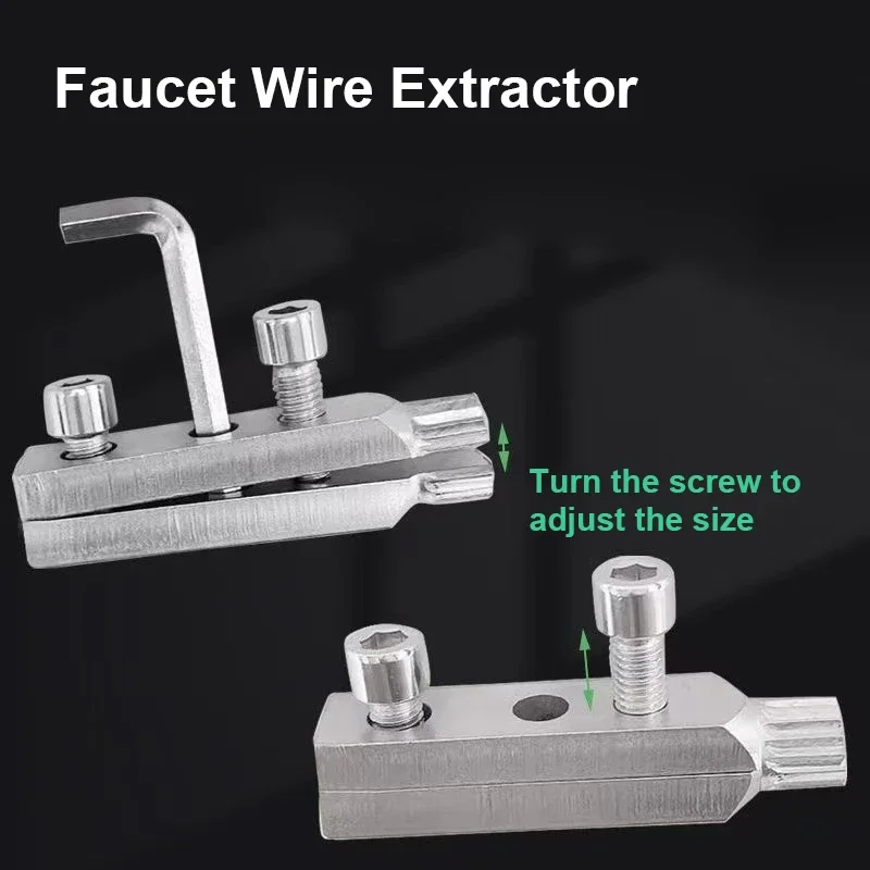 Broken wire extractor Threading Tools Tap Screw Remover Water-tap Angle Valve Repair for 4/6 Points Bolt Extractor Plumbing tool - Image 3