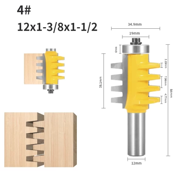 YUSUN 6MM-12.7MM Shank Joint Bit Router Bit Woodworking Milling Cutter For Wood Bit face Mill - Image 8