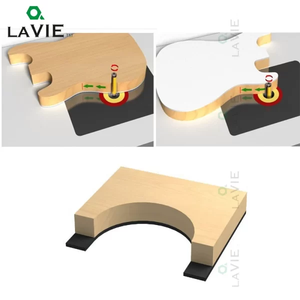 LAVIE 1pcs 8mm Shank Double Bearing Straight 1 inch Trim Router Bit Trimming Knife Milling Cutter Carbide Flush Woodworking - Image 14