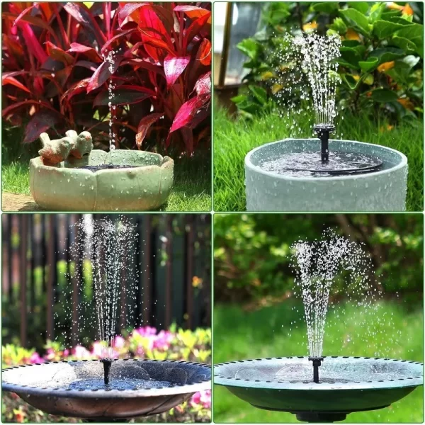 1W/1.5W/2.5W Outdoor Solar Fountain Suitable for Garden Pond Solar Fountain Pump Kit with 6 Nozzles - Image 15