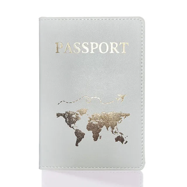 Lover The World Map Passport Cover Hot Stamping Simple Plane Women Men Travel Passport Case - Image 22