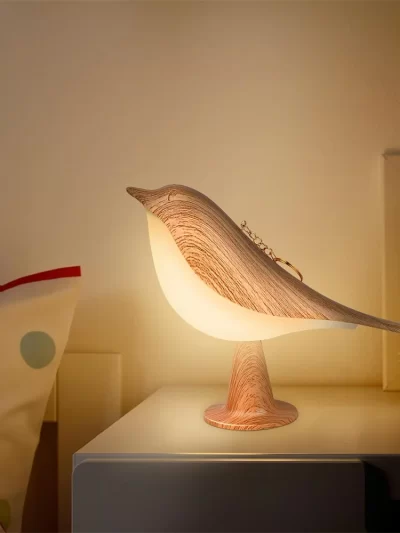 1pc LED Touch-Control Bird Lamp - Art Deco, 3-Levels Dimmable, USB-Cordless with Rechargeable Battery