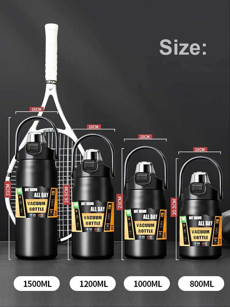 Portable Thermos with Straw 304 Stainless Steel Thermal Mug Tumbler Coffee Cup Sports Vacuum Flasks Cold and Hot Water Bottle - Image 19