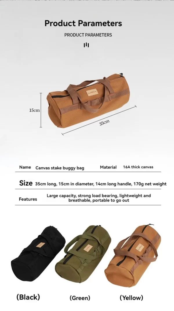 Outdoor Picnic Carrying Case Camping Bag Cutlery Pouch Larg Capacity Tableware Handbag - Image 9