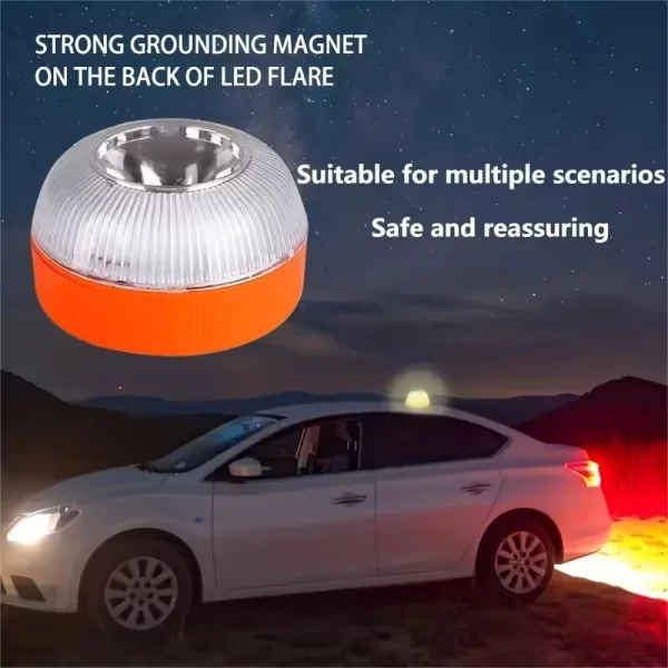 Led Car Emergency Light V16 Flashing Light Magnetic Induction Road Accident Light Portable Strobe Warning Light - Image 5