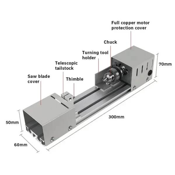 12-24V Buddha Bead Machine Multifunction Mini Lathe Compact Lathe Turning Center for Wood Sanding Polishing Jewelry Rotary Tools - Image 4