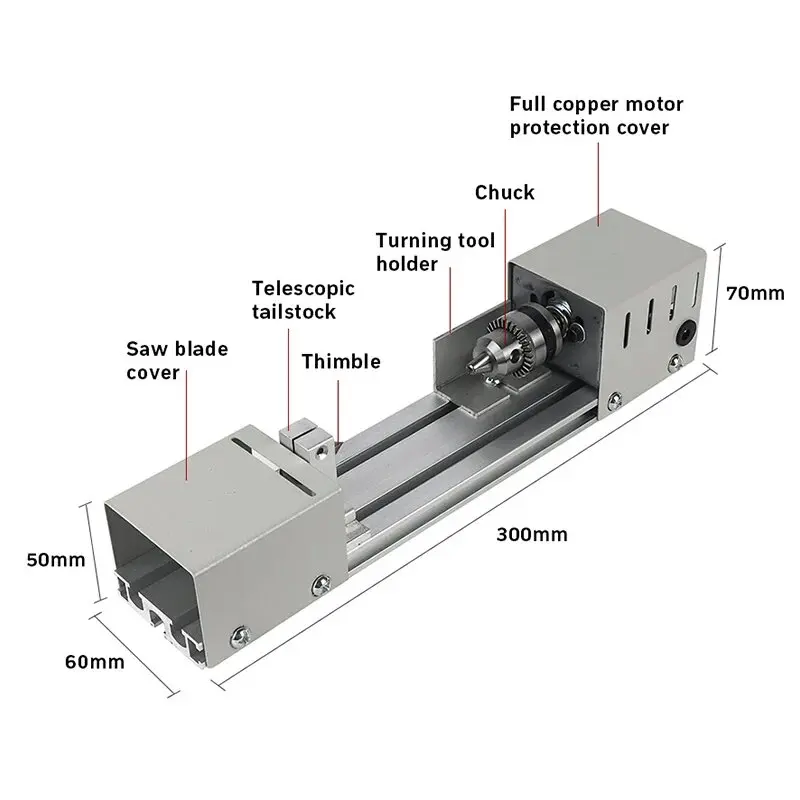 12-24V Buddha Bead Machine Multifunction Mini Lathe Compact Lathe Turning Center for Wood Sanding Polishing Jewelry Rotary Tools - Image 4