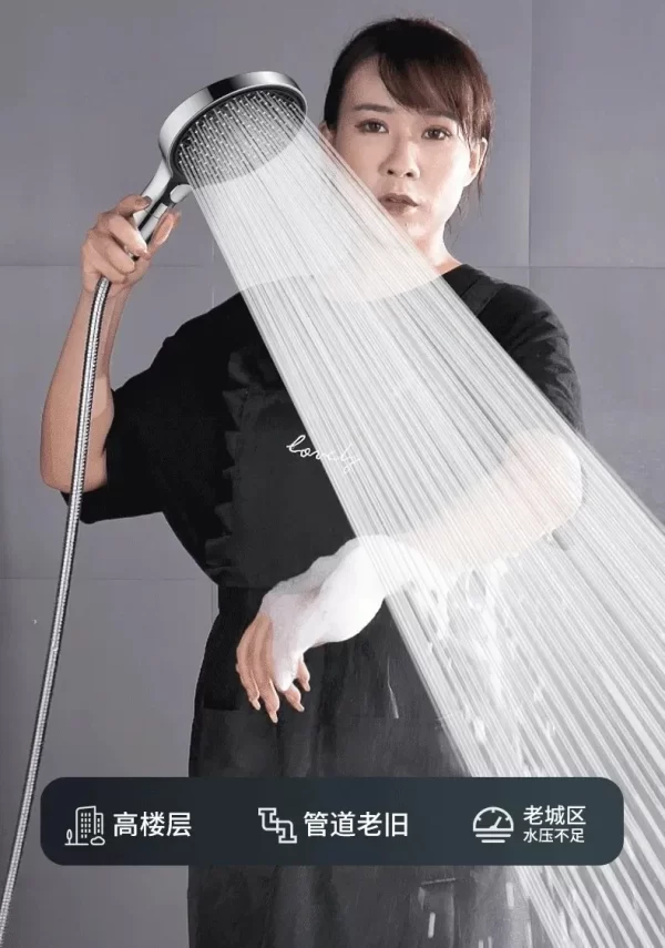 15CM Big Panel High Pressure Shower Head With Filter 3 Modes Large Flow Spray Nozzle Rainfall Shower - Image 16