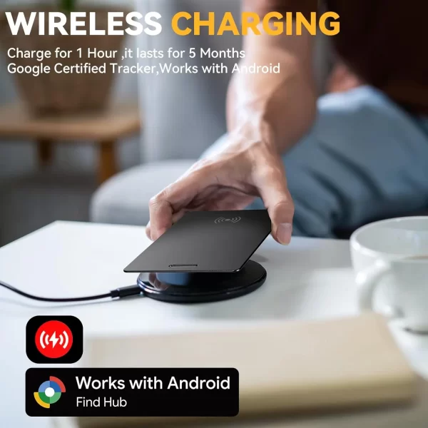 Wallet Tracker Card Wireless Charging Tracking Location Gps Locator Smart Tag For Android - Image 3