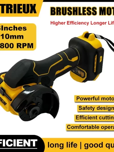 Fit DEWALT Cordless Angle Grinder 3 Inch Mini Polishing Grinding Power Tools For 20V 18V Battery