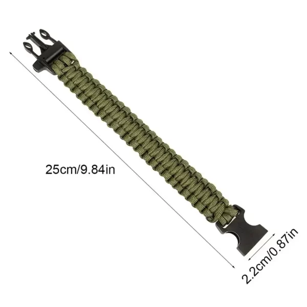 1 Outdoor Emergency Lifesaving Hand Rope Seven Core Umbrella Rope High Score Whistle Bracelet Wristband Survival Bracelet Hand W - Image 4
