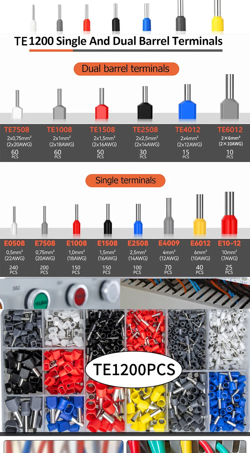 Crimping Pliers Ferrule Sleeves Tubular Terminal Tools HSC8 6-4 10-6 16-6 Wire Crimper Household Electrical Sets Terminal - Image 25