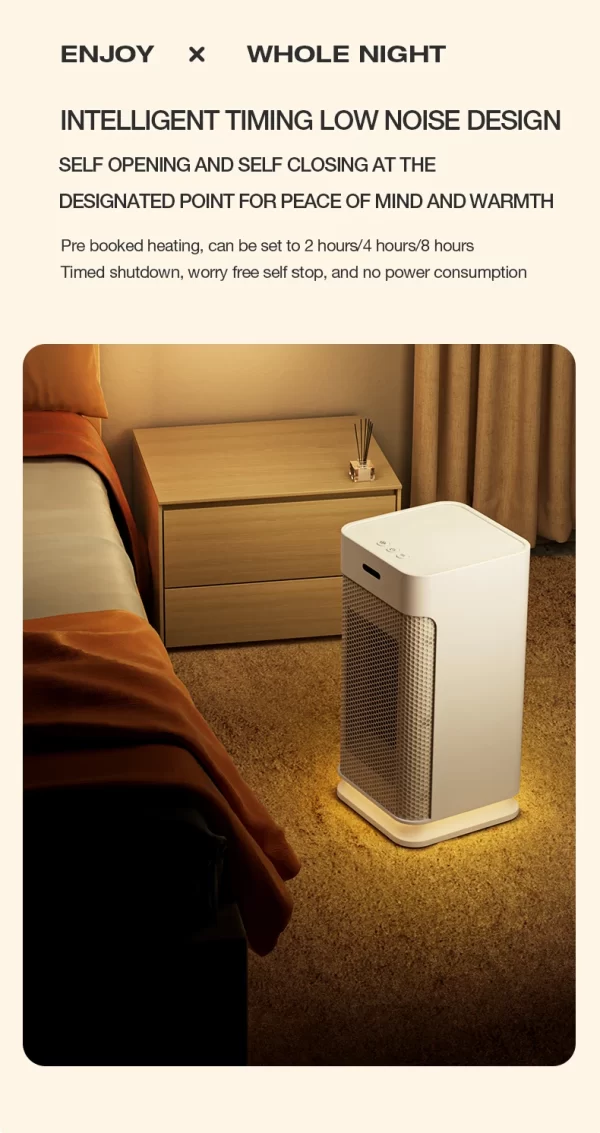 Portable PTC ceramic electric heater with multi-stage adjustment, silent, small household fan - Image 20