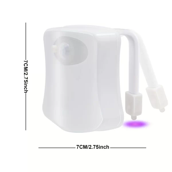 Toilet Night Light PIR Motion Sensor LED Light Toilet Bowl Light Washroom Night Lamp Battery-powered 7 Colors - Image 3