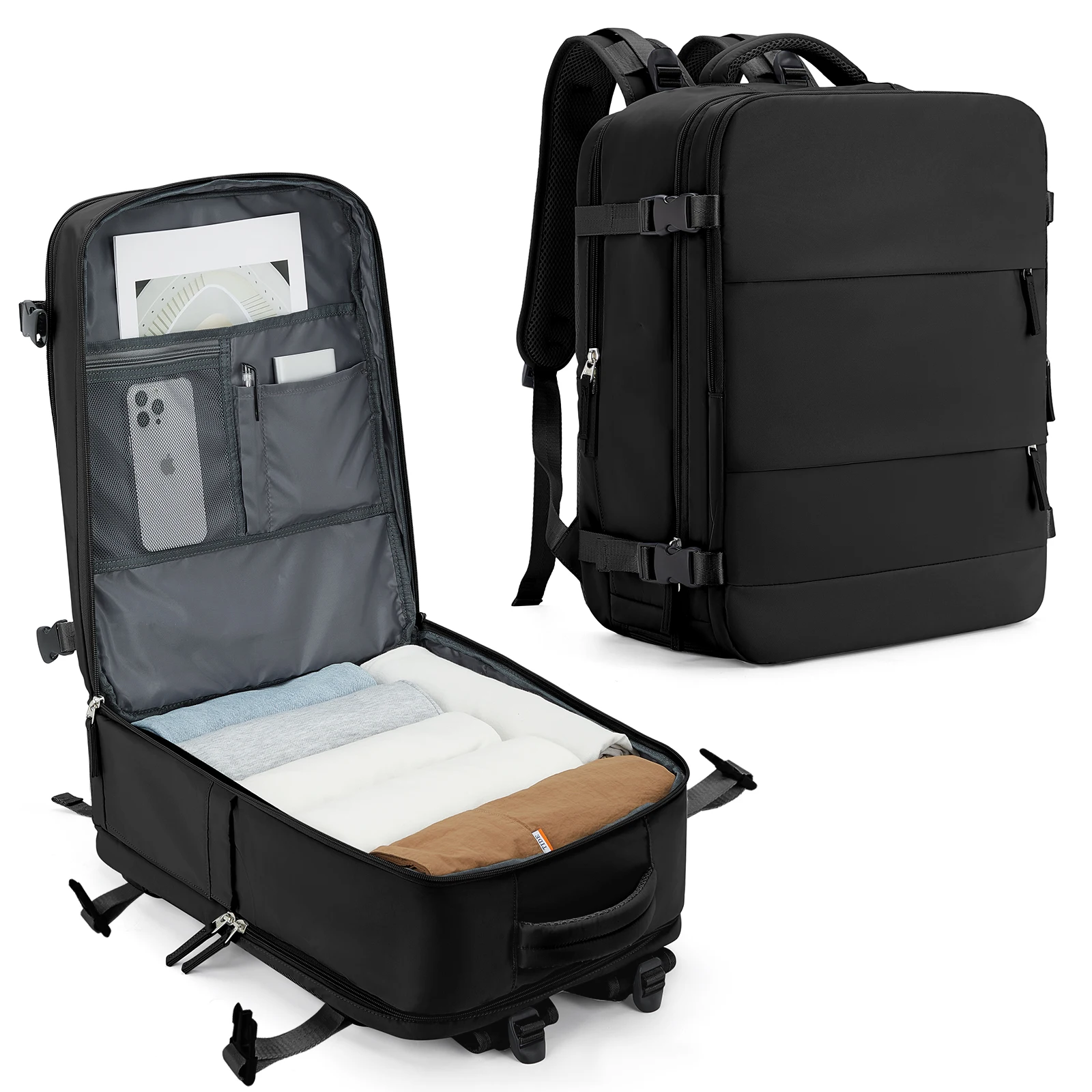 Easyjet Cabin Bag 45x36x20 Backpack, 40x20x25 Ryanair Carry-Ons, Women/Men Aeroplane Travel Backpack - Image 12