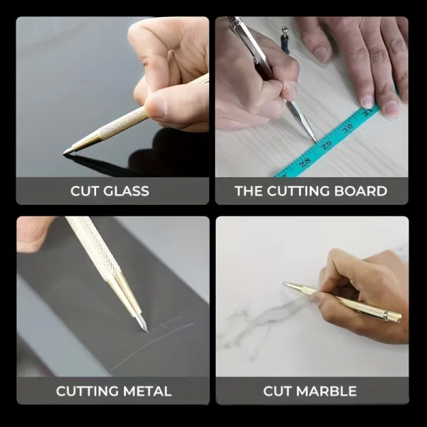 2/5Pcs diamond nib titanium pen, precision metalworking and woodworking tools for cutting glass, tiles, metal - Image 5
