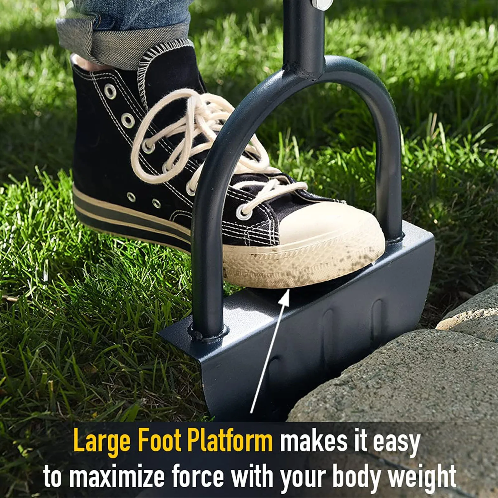 Half Moon Lawn Edger High Hardness Simple Cleansing Carbon Steel Manual Trimming Shovel