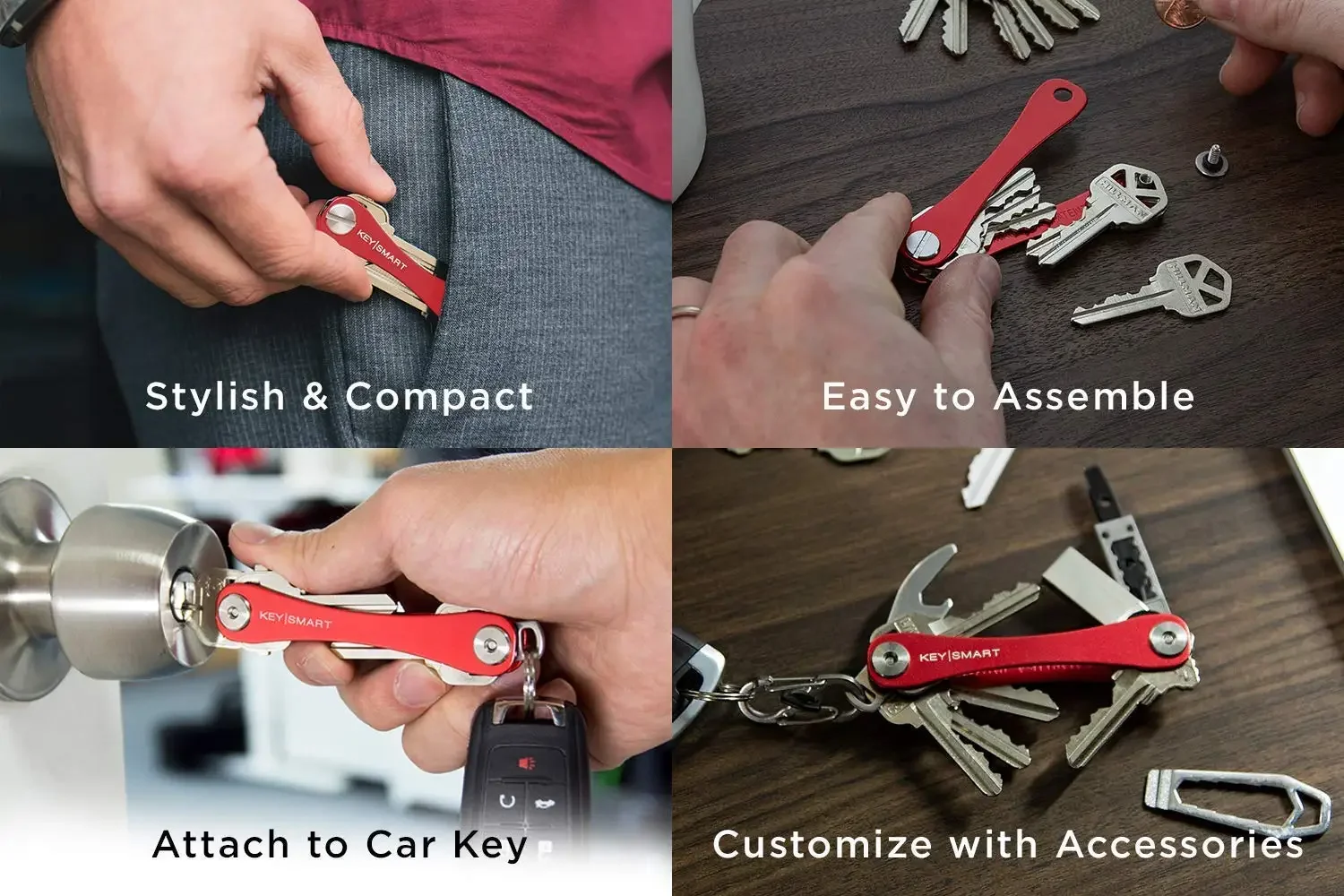 Smart key chain Mini Key Organizer Compact Key Wallet Aluminum - Image 12