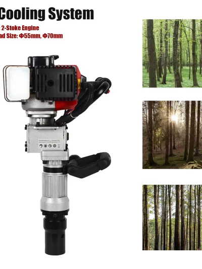 900W Gas Powered Fence Post Driver – Two-Stroke Engine, Adjustable Sockets, Large Fuel Tank, and Anti-Vibration Design