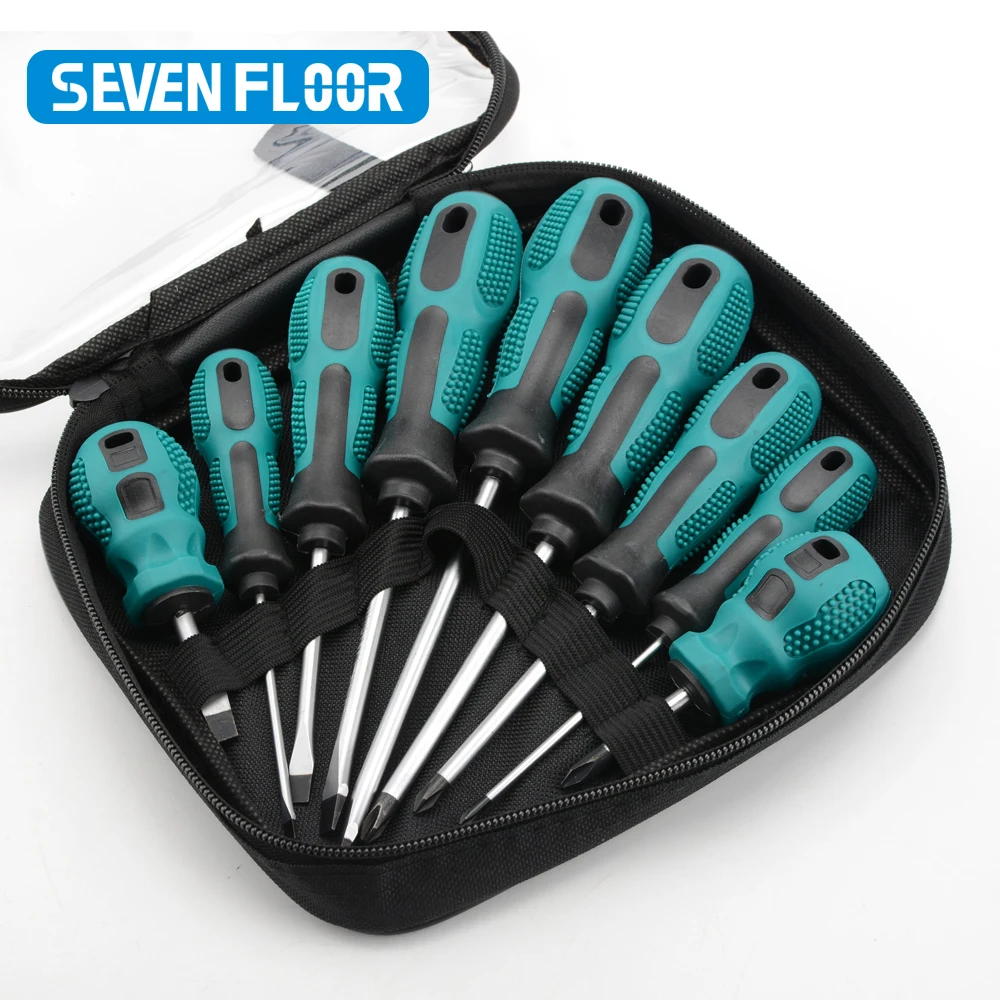 9/6Pcs Magnetic Screwdriver Set Heavy Duty Manual Cross Head Screwdriver Metric Flat Head Screwdriver - Image 3