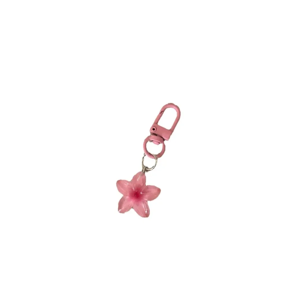 Sweet Colorful Jelly Flower Key Chain Color DIY Flower Cute Keychains Pendant - Image 21