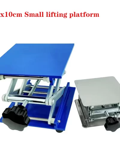 Motorcycle Maintenance Adjustable Stable Lifting Platform Aluminum Alloy Engraving Control Manual Lift Stand Table 10X10cm Mini