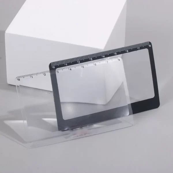 Card Size With Scale Reading Glass Fresnel Lens Outdoor Focused Ignition Book Page Magnification Magnifier Sheet X3 Magnifying - Image 2