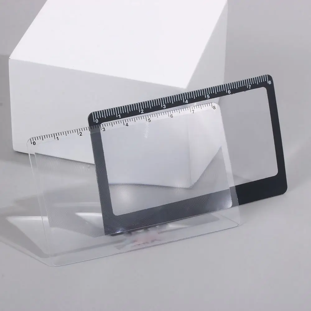 Card Size With Scale Reading Glass Fresnel Lens Outdoor Focused Ignition Book Page Magnification Magnifier Sheet X3 Magnifying - Image 2