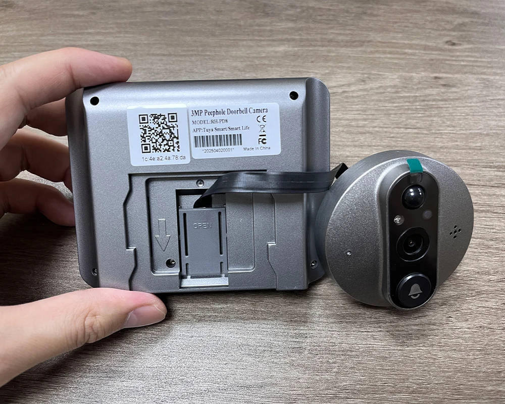 3MP Smart Life Tuya 1080P WiFi Door Bell Eye Peephole Camera 5000mAh Battery PIR Motion Detector IR Alexa Google Digital Viewer - Image 13