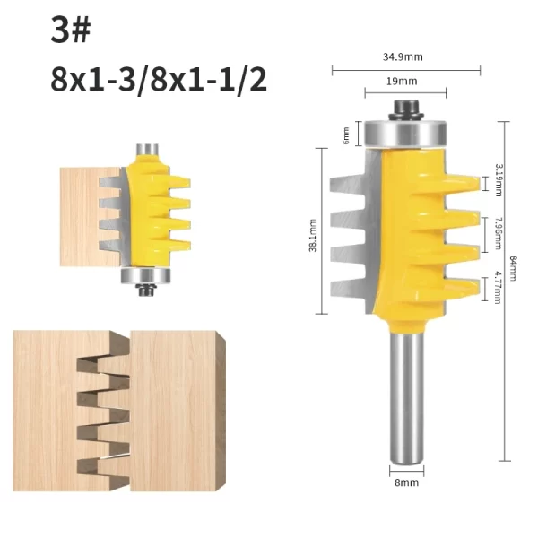YUSUN 6MM-12.7MM Shank Joint Bit Router Bit Woodworking Milling Cutter For Wood Bit face Mill - Image 10