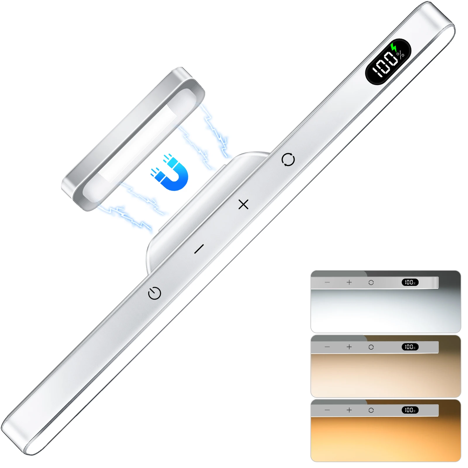 WILLED Touch Table Lamp Magnetic Desk Lamp Bulit-in 2500mAh Battery Rechargeable